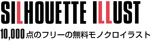 クリスマス 無料のai Png白黒シルエットイラスト