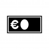 ユーロ紙幣のシルエット