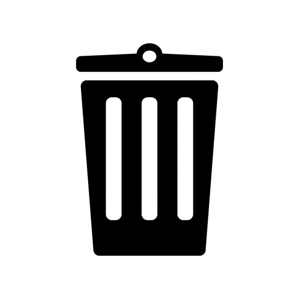 ゴミ箱のシルエット | 無料のAi・PNG白黒シルエットイラスト