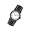 腕時計のシルエットイラスト