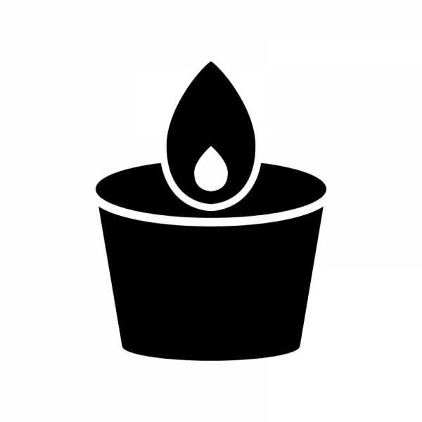 アロマキャンドルのシルエット | 無料のAi・PNG白黒シルエットイラスト