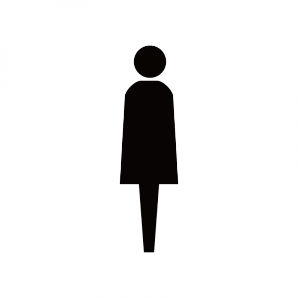 女性のシルエット | 無料のAi・PNG白黒シルエットイラスト, 画像サイズ:600x600