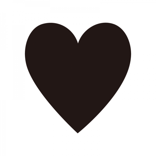 ハートのシルエット | 無料のAi・PNG白黒シルエットイラスト