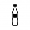 ジュースのペットボトルの白黒シルエットイラスト素材02