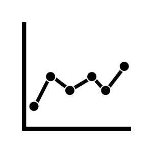 折れ線グラフのシルエット02 無料のai Png白黒シルエットイラスト