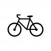 自転車の白黒シルエットイラスト