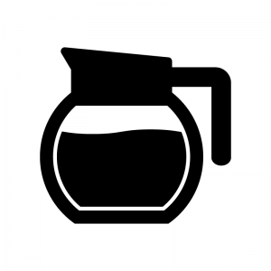 コーヒーポットのシルエット 無料のai Png白黒シルエットイラスト