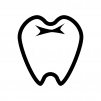 歯の白黒シルエットイラスト02