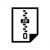 圧縮・ZIPファイルのシルエットイラスト02