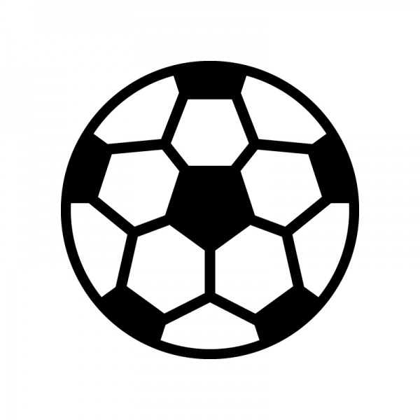 サッカーボールのシルエット02 | 無料のAi・PNG白黒シルエットイラスト 
