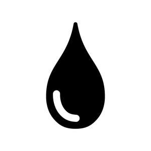水滴・しずくのシルエット | 無料のAi・PNG白黒シルエットイラスト
