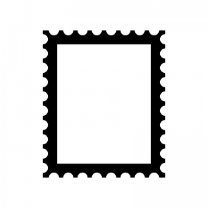 切手の白黒シルエットイラスト02