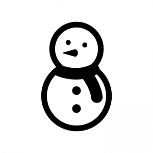 雪だるまのシルエット02 無料のai Png白黒シルエットイラスト