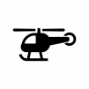 ヘリコプターの白黒シルエットイラスト