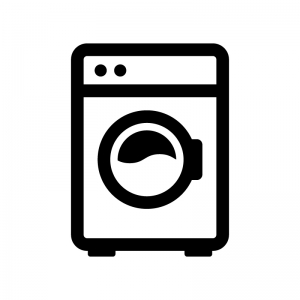 ドラム式洗濯機のシルエット 無料のai Png白黒シルエットイラスト
