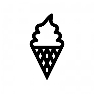 ソフトクリームのシルエット02 無料のai Png白黒シルエットイラスト