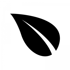 葉っぱ・植物の白黒シルエットイラスト02