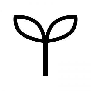 植物の芽のシルエット03 無料のai Png白黒シルエットイラスト