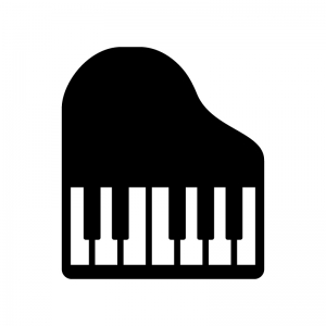 グランドピアノのシルエット | 無料のAi・PNG白黒シルエットイラスト