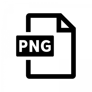 PNGファイルの白黒シルエットイラスト