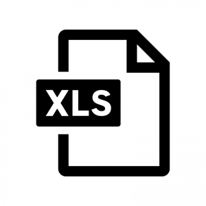 XLSファイルの白黒シルエットイラスト