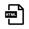 HTMLファイルの白黒シルエットイラスト