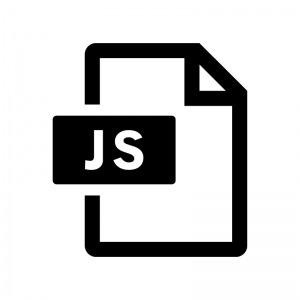 JSファイルの白黒シルエットイラスト