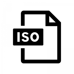 ISOファイルの白黒シルエットイラスト