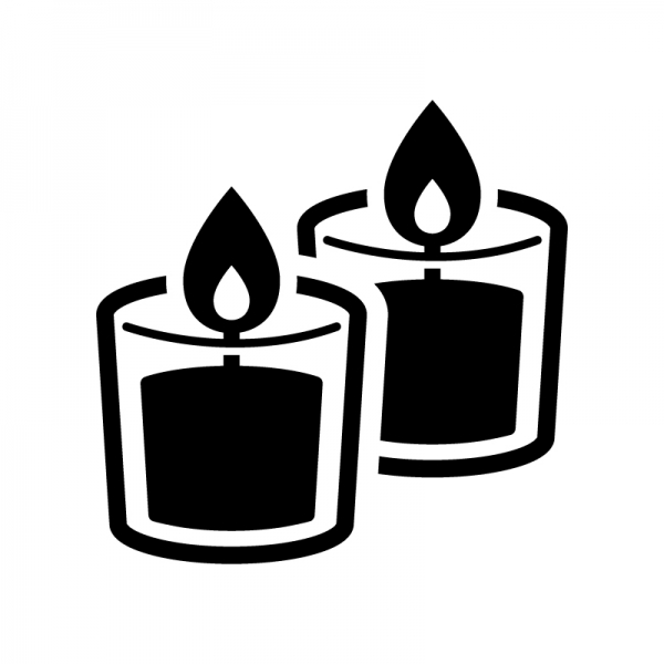 アロマキャンドルのシルエット05 | 無料のAi・PNG白黒シルエットイラスト