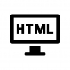 HTMLの白黒シルエットイラスト