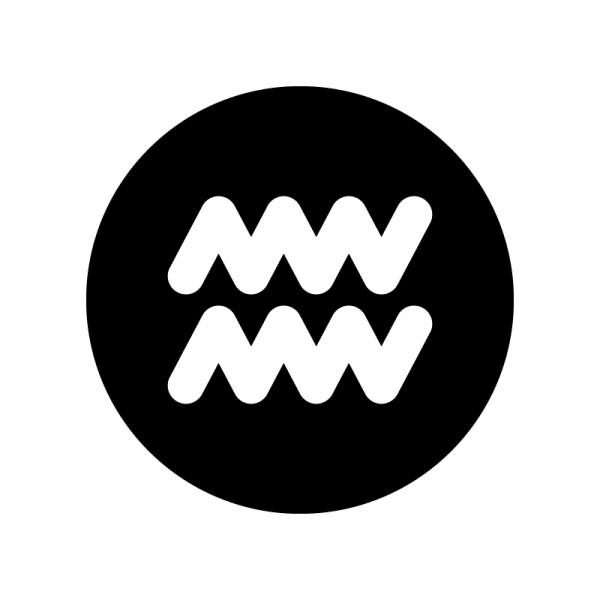 水瓶座（みずがめ座）のシルエット02 | 無料のAi・PNG白黒シルエット