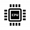 CPUの白黒シルエットイラスト02