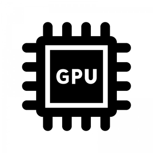 GPUの白黒シルエットイラスト02