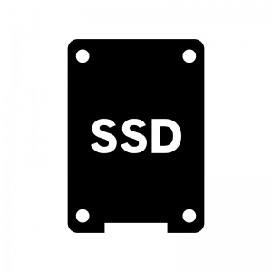 SSDの白黒シルエットイラスト