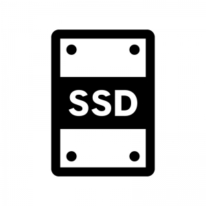 SSDの白黒シルエットイラスト02