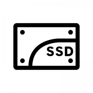 SSDの白黒シルエットイラスト04