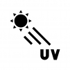 UV・紫外線の白黒シルエットイラスト