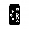 ブラックの缶コーヒーの白黒シルエットイラスト02