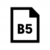 B5の用紙・書類の白黒シルエットイラスト