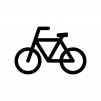 自転車の白黒シルエットイラスト02