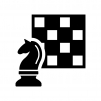 チェスの白黒シルエットイラスト02