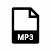 MP3ファイルの白黒シルエットイラスト02