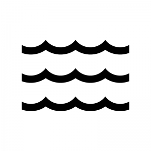 波のシルエット02 | 無料のAi・PNG白黒シルエットイラスト
