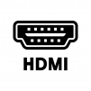 HDMIのソケットの白黒シルエットイラスト