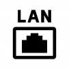 LANの差込口の白黒シルエットイラスト02