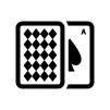 カードゲーム・トランプの白黒シルエットイラスト02