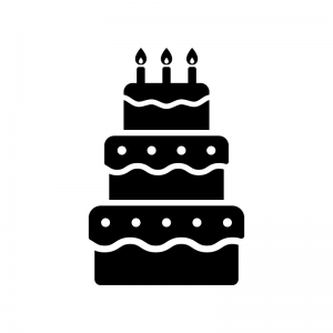 ウェディングケーキのシルエット 無料のai Png白黒シルエットイラスト