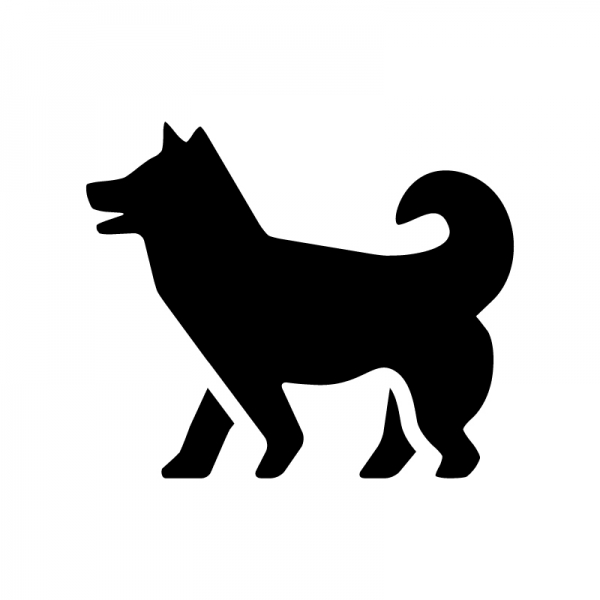 犬のシルエット06 | 無料のAi・PNG白黒シルエットイラスト