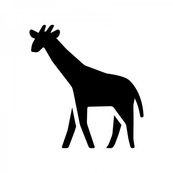 キリンのシルエット | 無料のAi・PNG白黒シルエットイラスト