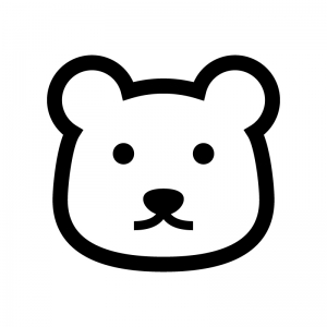 白クマのシルエット 無料のai Png白黒シルエットイラスト